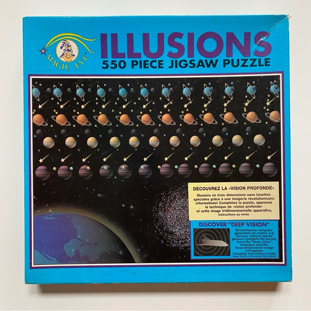 Magic Eye Illusions Jigsaw Puzzle 550 Piece 1993 Ceaco SEALED